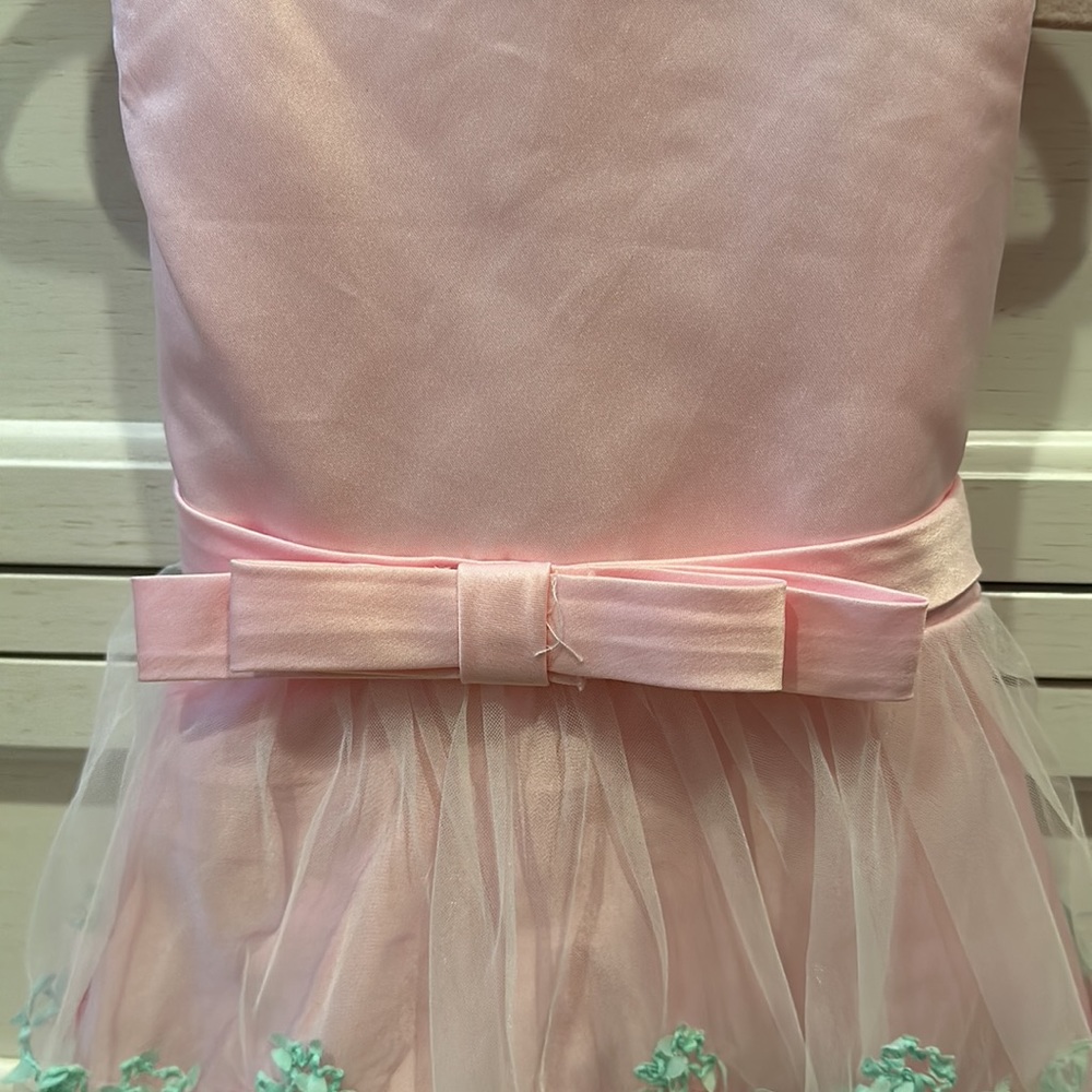 Baby Girl Floral Pink Formal Dress - Picture 3 of 5